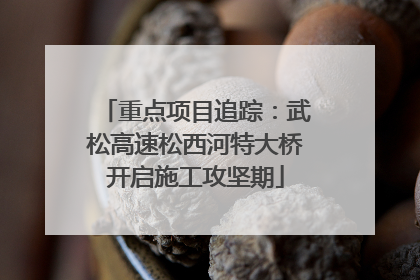 重点项目追踪：武松高速松西河特大桥开启施工攻坚期